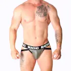 Macho MX27GR – synthetic leather jockstrap – grey-beige – XL — Photo 5