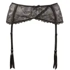 Cottelli Collection Suspender Belt Black L – Adjustable Embroidered Design — Photo 4