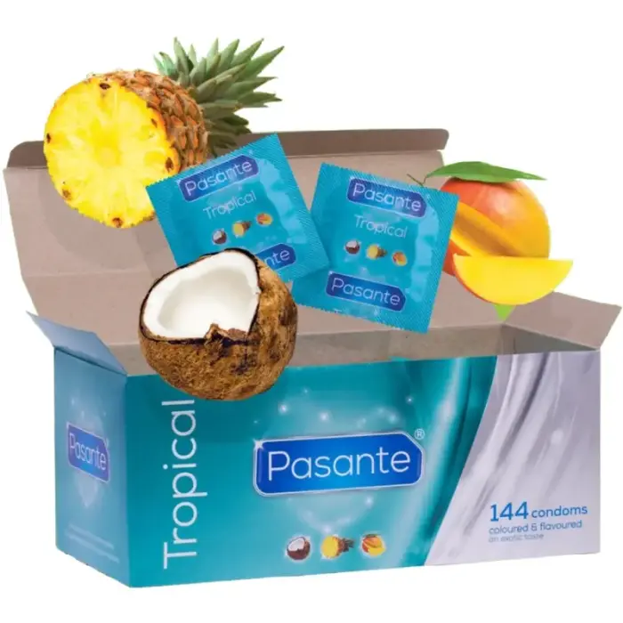 Pasante Tropical Flavours Flavored Condoms – 144 pcs.
