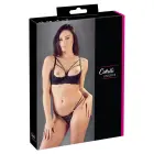 Cottelli Collection krūštura un stringu komplekts ar mežģīnēm – melns – 85C — Foto 1