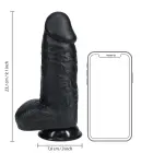 Extra Thick Straight Dildo with Balls – 23 cm (9″) – Black — Photo 6