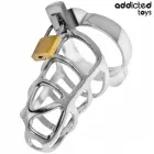Addicted Toys Silver Lock Metal Chastity System Size M – Secure Design — Photo 2