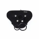 Get Real Deluxe Harness – padded strap-on harness with 3 silicone rings – black — Photo 3