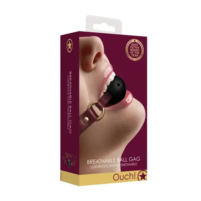 Ouch Halo Breathable Ball Gag – Burgundy