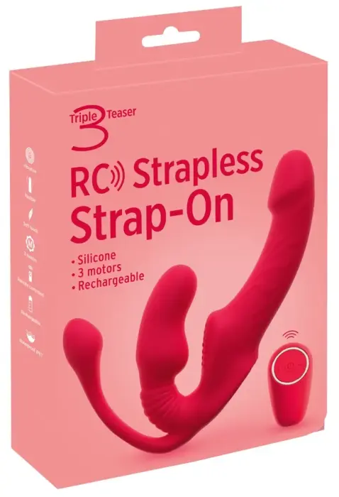 You2Toys Strapless Strap-On Triple Teaser вибратор-трио – 23 см – розовый