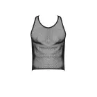 Male Power Stretch Net Tank Top – Black – S/M — Photo 3