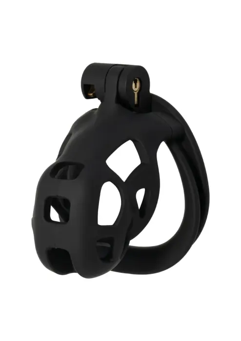 HIDDEN DESIRE Short Penis Prison Chastity Cage – Black