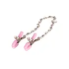 Nipple Play Crystal Chain Nipple Clamps – Pink — Photo 6