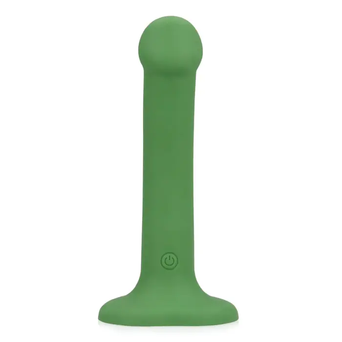 Nefaliskais vibrējošais dildo – 12 cm – zaļš Foto 4