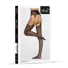 Stockings with Garter Belt Imitation – Black – One Size — Photo 4