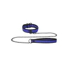 Ouch! Neoprene Collar with Leash – Blue — Photo 3