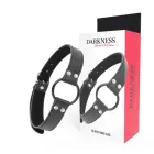 Darkness Adjustable Leather Ring Gag 3.6 cm – Black — Photo 1