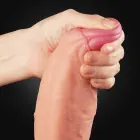 LoveToy Dual Layer Platinum Silicone Cock – realistic dual-layer dildo with suction cup and balls – 28 cm (11'') — Photo 3