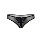 Indra crotchless beaded thong – Black – L/XL — Photo 4
