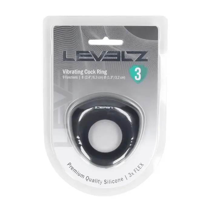 LEVELZ Sealed Liquid Silicone Vibrating Ring – Black