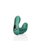 Teksturēts vibrējošs prostatas masieris ar tālvadības pulti – 12 cm (4.7″) – Metāliski zaļš — Foto 6