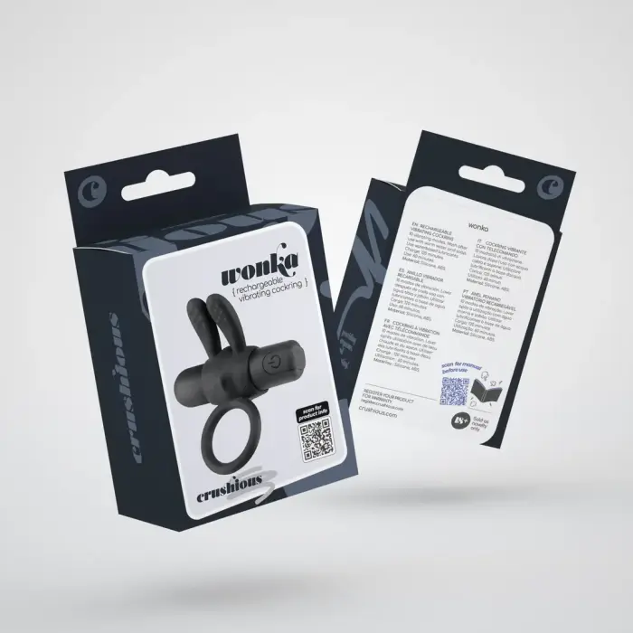 Wonka Vibrating Cockring with Bullet – Black