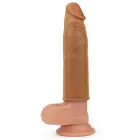 Add 1" Pleasure X Tender Penis Sleeve – TPE penis extender sleeve – Color: Brown — Photo 4