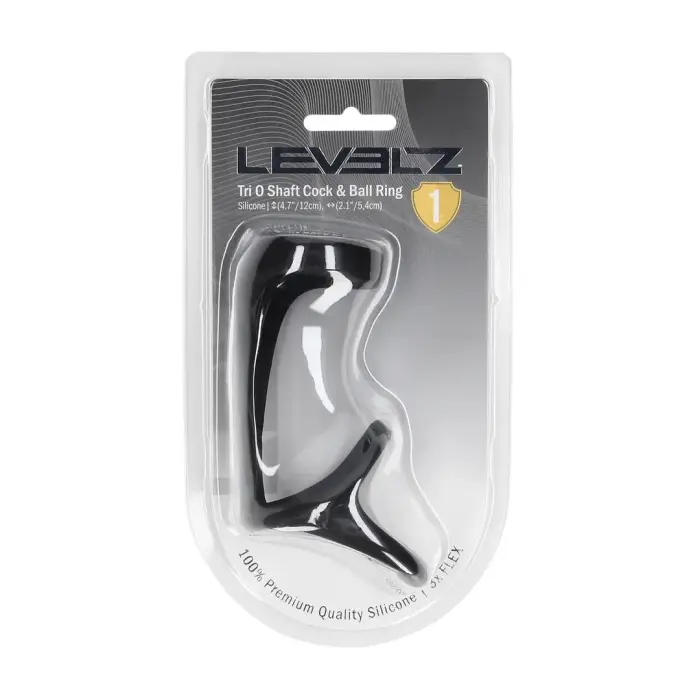 LEVELZ Tri-O силиконовый набор колец для члена – черный