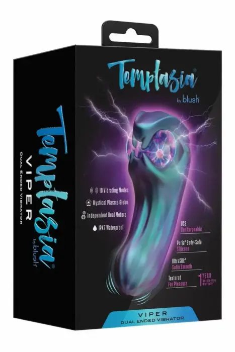 Temptasia Viper Mystical Plasma Globe – двухсторонний силиконовый прибор – 13,9 см