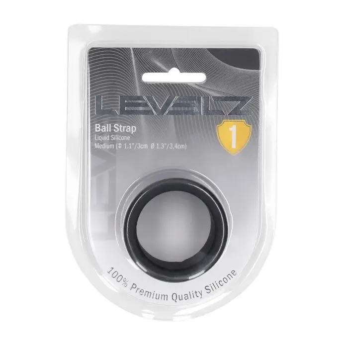 LEVELZ Liquid Silicone Testicle Strap M 34 mm – Black