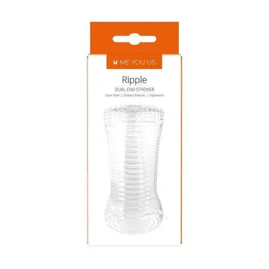Masturbators - Me You Us Ripple Dual End Stroker – caurspīdīgs