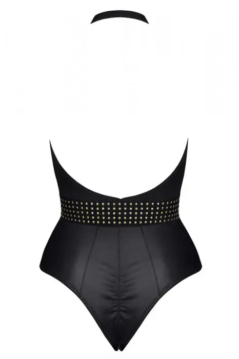 Samantha bodijs ar wet look detaļām – melns – L Foto 6