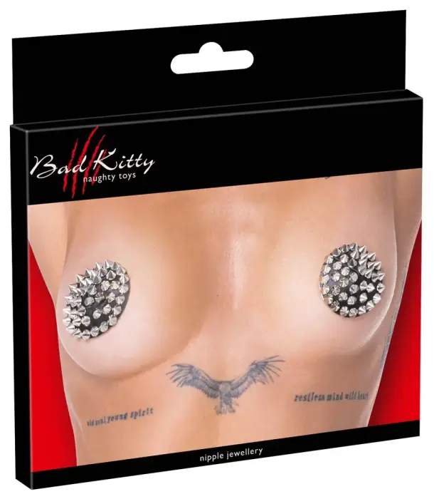Bad Kitty Nipple Stickers with Spikes