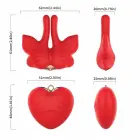 ARMONY magnetilised nibuklambrid Butterfly Shape – punased, 9 vibratsioonirežiimi — Foto 9