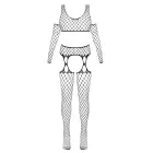 Fantasy 3-Piece Lingerie Set with Top, Suspender Tights and Sleeves – Black – S/M — Photo 5