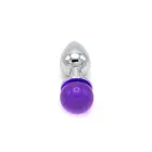 Anālais spraudnis ar violetu dārgakmeni – 8.8 cm (3.5″) — Foto 2