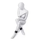 Anonymo handcuffs, PU leather, black, 26.5 cm Foto 1