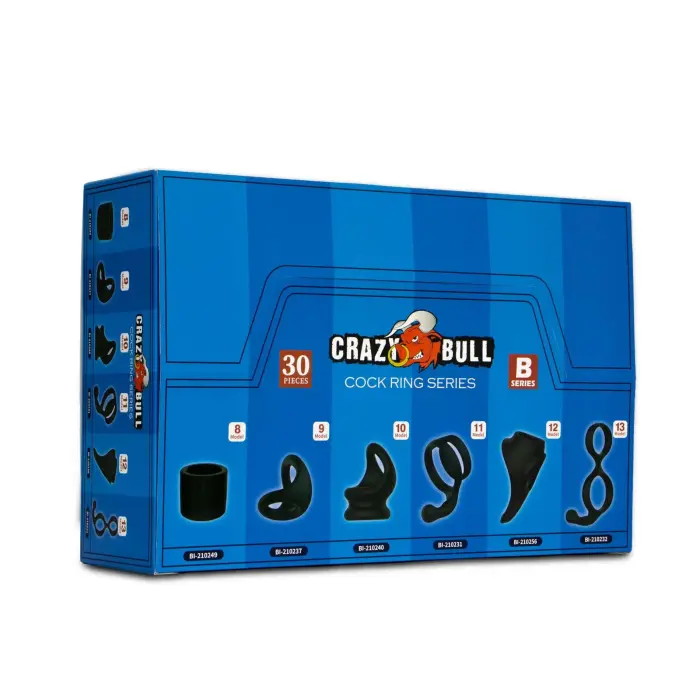 Crazy Bull pehme silikoonist rõngaste komplekt – 30 tk