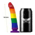 Mythology Devon Pride – liquid silicone fantasy dildo with suction cup – rainbow – M – 16.5 cm — Photo 3
