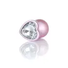 Jewellery Pearl Heart analinis kištukas – 8 cm (3.1″) – Skaidrus — Nuotrauka 3