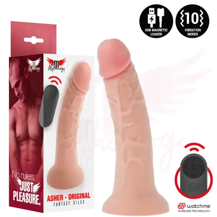 MYTHOLOGY Asher S – силиконовое интимное устройство – совместимость с WatchMe – малый – телесный