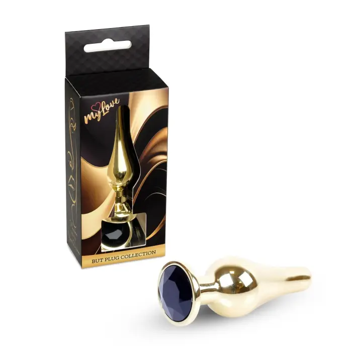 MyLove Toys Jewellery Gold анальная пробка – 9.5 cm – Черная