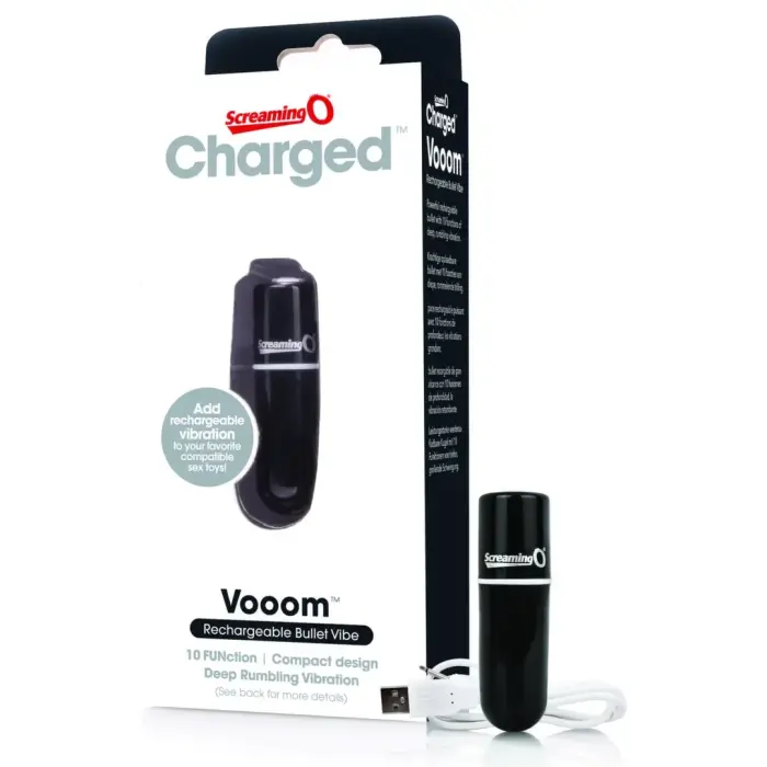 Вибропуля Screaming O Charged Vooom – черный