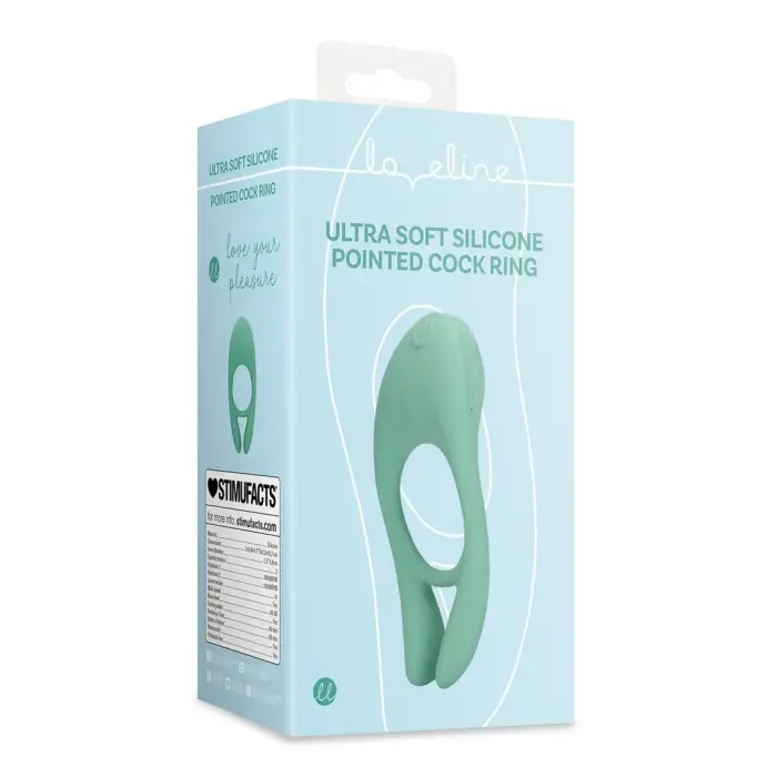 Loveline Ultra Soft Silicone Pointed Cock Ring – Blue