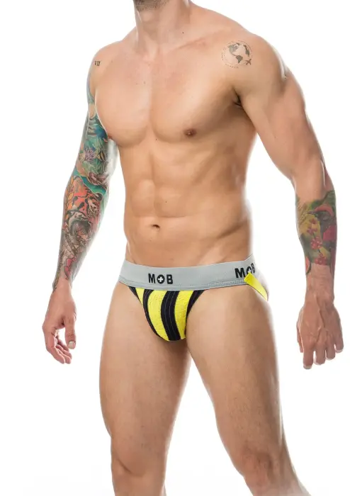 MOB Stripe Classic jockstrap – Yellow – S