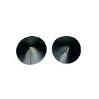 Kinky Diva mākslīgās ādas krūšu uzlikas ar gredzenu – zelts – viens izmērs Foto 1