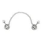 Adjustable Nipple Clamps with Rings and Chain – Silver — Photo 3