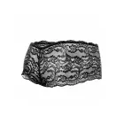 MOB Eroticwear Rose Lace Boxer Shorts – Black – S/M Photo