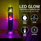 LED vibrējošs taisns vibrators – 20 cm – caurspīdīgs Foto 7