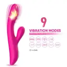 Spark sildošais G-punkta vibrators ar klitora stimulatoru – 22.4 cm (8.8″) – rozā — Foto 9