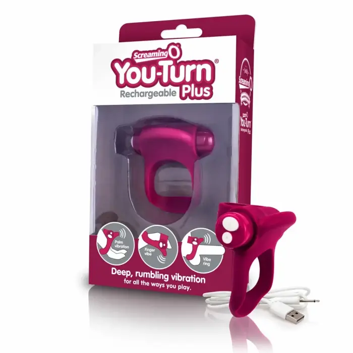 The Screaming O Charged You-Turn Plus Rechargeable Ring – Merlot
