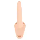 Vibruojantis strap-on dildo – 15.7 cm (6.2″) – Juodas — Nuotrauka 7