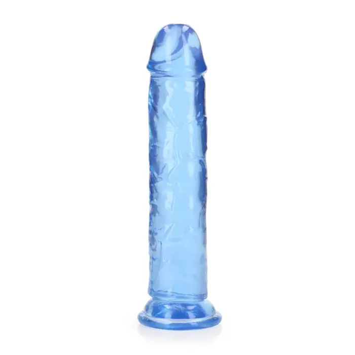 Taisns reālistisks dildo ar piesūcekni – 22 cm (8.7″) – Caurspīdīgs Foto 2