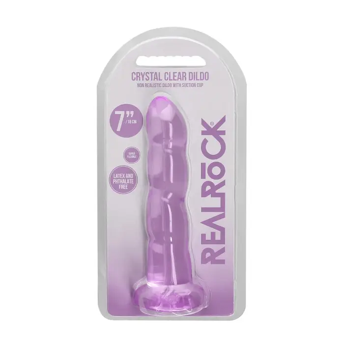 Нереалистичный дилдо с присоской – 17 cm (7″) – Прозрачный