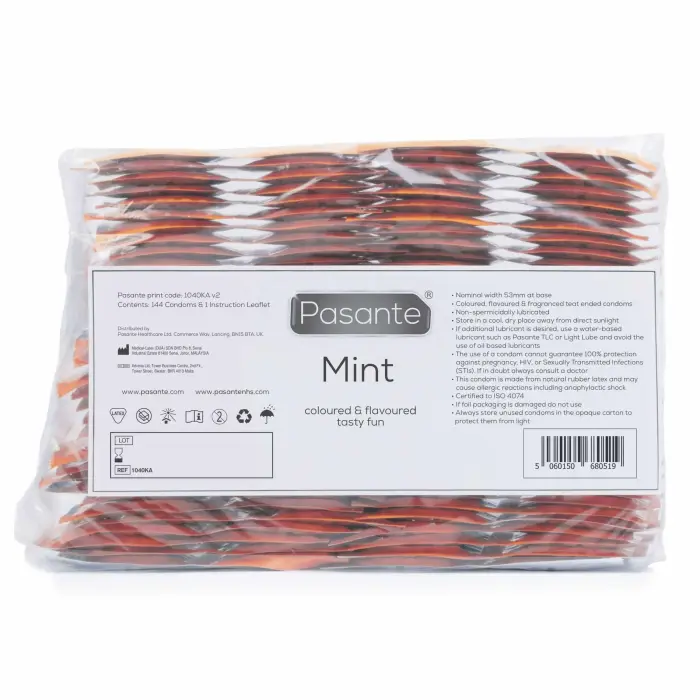 Pasante Mint Tingle Flavored Condoms – 144 pcs